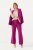 Ulla Popken 813306 Pantaloni da completo larghi con elastico in vita Magenta - Pantaloni in tessuto - Pantaloni ampi taglie forti donna