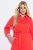 Ulla Popken 815217 Abito chemisier svasato con cintura da annodare Rosa - Vestiti midi - Abiti midi taglie comode