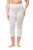 Ulla Popken 815580 Collant senza piede 3/4 con protezione cosce 80 den Bianco - Collant & calzini - 