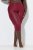 Ulla Popken 815580 Collant senza piede 3/4 con protezione cosce 80 den Rosso - Collant & calzini - 