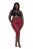 Ulla Popken 815580 Collant senza piede 3/4 con protezione cosce 80 den Rosso - Collant & calzini - 