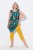 Ulla Popken 815580 Collant senza piede 3/4 con protezione cosce 80 den Giallo senape - Collant & calzini - 