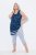 Ulla Popken 815580 Collant senza piede 3/4 con protezione cosce 80 den Azzurro - Collant & calzini - 