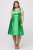 Ulla Popken 817135 Abito da sera svasato con scollo a V Verde - Abiti da sera - Abiti da sera taglie forti