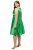 Ulla Popken 817135 Abito da sera svasato con scollo a V Verde - Abiti da sera - Abiti da sera taglie forti