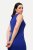 Ulla Popken 817591 Abito in maglia con scollo a V Blu - Abiti in maglia - 