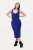 Ulla Popken 817591 Abito in maglia con scollo a V Blu - Abiti in maglia - 