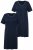 Ulla Popken 819289 Camicia da notte a maniche corte confezione da 2 Blu scuro - Camicie da notte - 