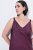 Ulla Popken 820341 Abito in raso senza maniche con scollo a V Bordeaux - Abiti da sera - Abiti da sera taglie forti