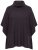 Ulla Popken 820620 Maglione poncho con collo alto Marrone mogano - Poncho e mantelle - 