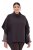 Ulla Popken 820620 Maglione poncho con collo alto Marrone mogano - Poncho e mantelle - 