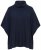 Ulla Popken 820620 Maglione poncho con collo alto Blu scuro - Poncho e mantelle - 