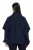 Ulla Popken 820620 Maglione poncho con collo alto Blu scuro - Poncho e mantelle - 