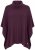 Ulla Popken 820620 Maglione poncho con collo alto Prugna - Poncho e mantelle - 