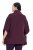 Ulla Popken 820620 Maglione poncho con collo alto Prugna - Poncho e mantelle - 