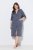 Ulla Popken 821543 Accappatoio in spugna a righe Antracite - Vestaglie & accappatoi - 