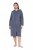 Ulla Popken 821543 Accappatoio in spugna a righe Antracite - Vestaglie & accappatoi - 