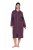 Ulla Popken 821543 Accappatoio in spugna a righe con zip Marrone - Vestaglie & accappatoi - 