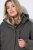 Ulla Popken 821737 Parka imbottito HYPRAR con cappuccio Grigio scuro melange - Giacche - Giacche taglie forti da donna