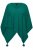 Ulla Popken Knit Pointed Hem Poncho Emerald Green - Felpe & felpe con cappuccio - 