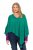 Ulla Popken Knit Pointed Hem Poncho Emerald Green - Felpe & felpe con cappuccio - 