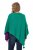 Ulla Popken Knit Pointed Hem Poncho Emerald Green - Felpe & felpe con cappuccio - 