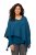 Ulla Popken Knit Pointed Hem Poncho Cerulean - Felpe & felpe con cappuccio - 