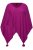 Ulla Popken Knit Pointed Hem Poncho Berry - Felpe & felpe con cappuccio - 