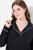 Ulla Popken 823030 Pigiama con collo a camicia Nero - Pigiami/Loungewear - 