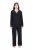 Ulla Popken 823030 Pigiama con collo a camicia Nero - Pigiami/Loungewear - 