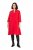 Ulla Popken 823290 Abito svasato con tasche Rosso - Vestiti midi - Abiti midi taglie comode