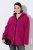 Ulla Popken 823371 Giacca in teddy con cappuccio e tasche trapuntate Fucsia - Abbigliamento in pile - 