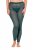 Ulla Popken 823383 Collant senza piede a pois Verde oliva - Collant & calzini - 