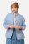 Ulla Popken 823538 Blazer in misto lino con collo alto Azzurro - Blazer - Blazer Taglie Forti da Donna