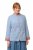 Ulla Popken 823538 Blazer in misto lino con collo alto Azzurro - Blazer - Blazer Taglie Forti da Donna