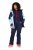 Ulla Popken 824297 Pantaloni softshell con ghetta paraneve Blu scuro - Abbigliamento sci - 