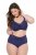 Ulla Popken 825676 Slip modellante a vita alta Blu reale - Intimo modellante - 