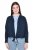 Ulla Popken 827116 Bolero con collo alto in misto lino Blu scuro - Bolero - 