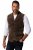 JP1880 827437 Gilet in camoscio con revers Marrone scuro - Abiti - Abiti da Uomo Taglie Forti