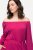 Ulla Popken 827740 Abito in jersey con maniche a 3/4 Rosa - Vestiti midi - Abiti midi taglie comode