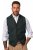 JP1880 828736 Gilet in tweed con dorso in maglia Verde bottiglia - Abiti - Abiti da Uomo Taglie Forti