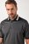 JAY-PI Quickdry Two-Tone Golf Poloshirt Black - Polo - Polo Uomo Taglie Forti