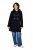 Ulla Popken 829347 Montgomery Nero - Cappotti - Cappotti taglie forti da donna