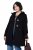 Ulla Popken 829347 Montgomery Nero - Cappotti - Cappotti taglie forti da donna