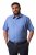 Men+ 758 Camicia business manica corta con collo aperto Azzurro - Camicie - Camicie Taglie Forti Uomo