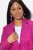 Ulla Popken 830767 Blazer effetto stropicciato Magenta - Blazer - Blazer Taglie Forti da Donna
