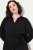 Ulla Popken 831004 Abito midi a maniche lunghe Nero - Vestiti maxi - Abiti maxi taglie forti