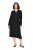 Ulla Popken 831004 Abito midi a maniche lunghe Nero - Vestiti maxi - Abiti maxi taglie forti