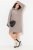 Ulla Popken 831589 Abito in maglia a maniche lunghe con collo alto Grigio - Abiti in maglia - 