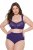 Ulla Popken 831866 Slip a vita alta con pizzo confezione da 3 Blu reale - Slip - 